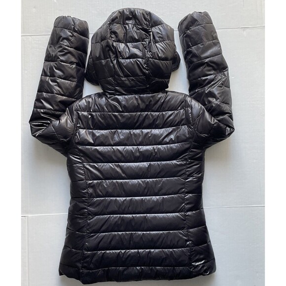 Zara Womens Black Reversible Insulated Hooded Full Zip Puffer Jacket Size M - Picture 2 of 16